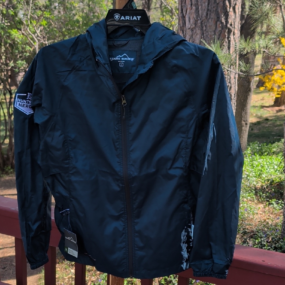 Eddie Bauer Black Hooded Ski Jacket